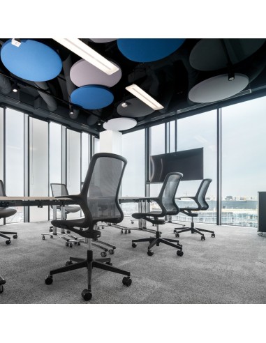 Panneaux acoustiques plafond ronds en salle réunion - Selva Sky