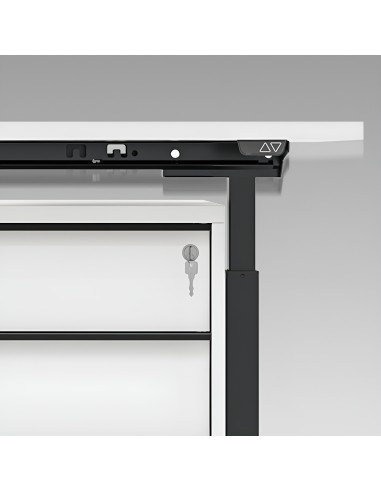 Système anticollision du bureau assis-debout réglable B-active.