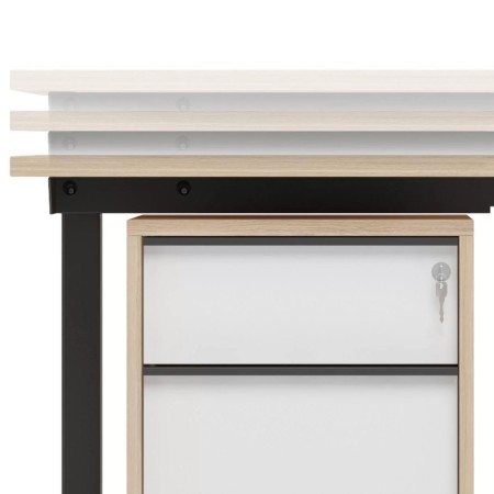 Bureau EASY avec système anti-collision et caisson de rangement verrouillable.