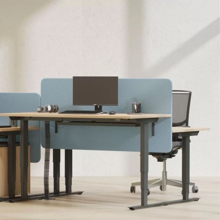 Bureaux bench assis-debout EASY dans un espace collaboratif à Zurich avec plateaux bois et structure métal