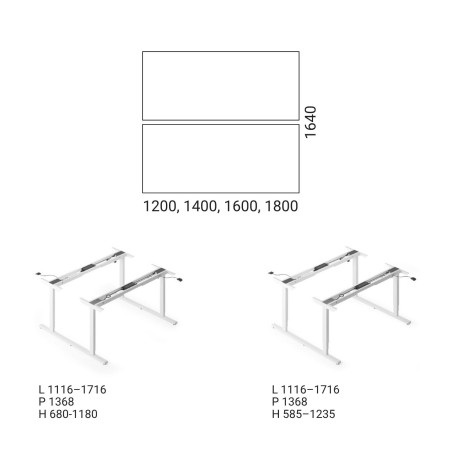 Dimensions bench Active.