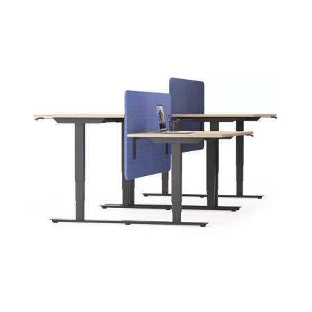 Structure du bureau bench EASY avec réglage électrique en hauteur et cadre métallique.