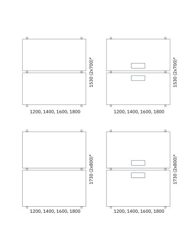 Dimensions bureau bench Zedo.