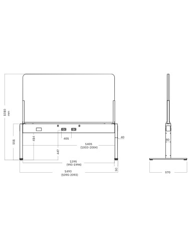 Dimensions Muro panneau acoustique.