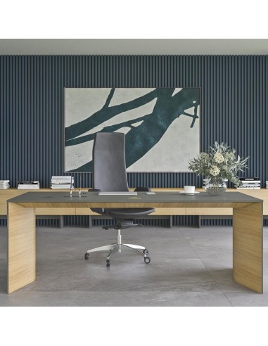 Bureau de direction Move&Lead avec option caisson dans un bureau exécutif à Genève.