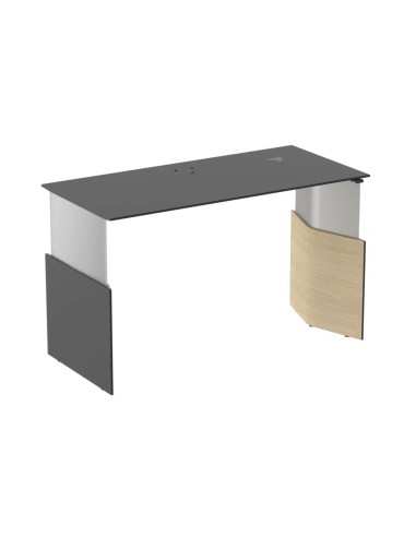 Bureau assis-debout hauteur 1300 mm avec plateau 2000 mm pour espaces de direction Move&Lead.
