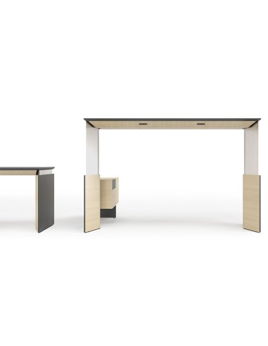 Bureau Move&Lead réglable en hauteur 735 à 1300 mm avec plateau 1800 ou 2000 mm.
