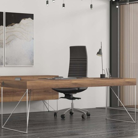 Bureau de direction AIR Executive haut de gamme en bois avec tiroirs