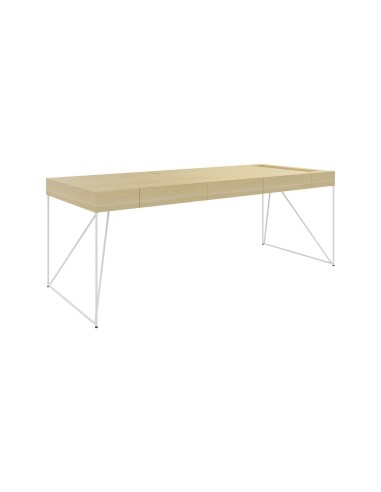 Bureau de direction AIR Executive 2200 x 800 mm en placage bois avec plateau de 120 mm.