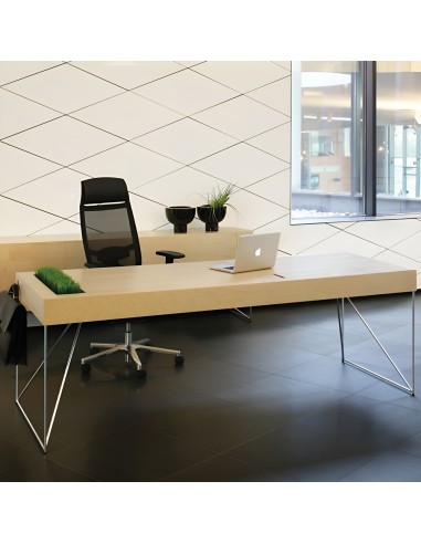 Bureau de direction AIR Executive en placage bois dans un espace exécutif à Genève.