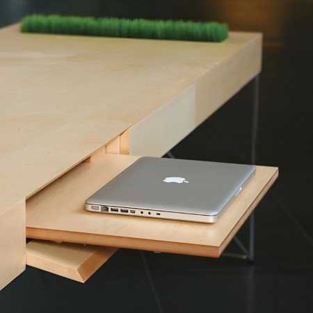 Tablette coulissante pour ordinateur pour espaces exécutifs bureau AIR Executive design.