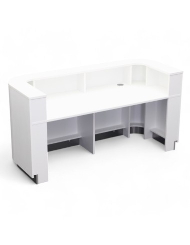 Intérieur arrangé de la banque d'accueil pour espaces réception design COSY blanc.