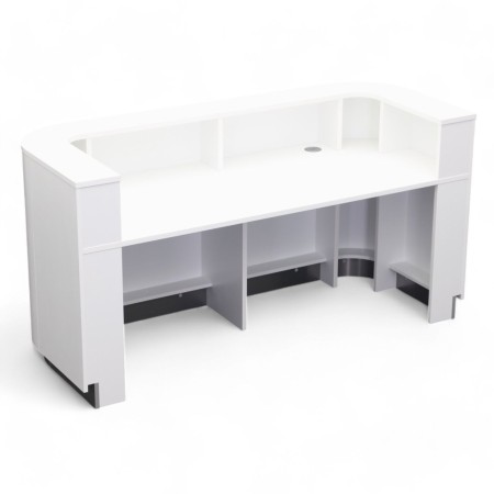 Intérieur arrangé de la banque d'accueil pour espaces réception design COSY blanc.