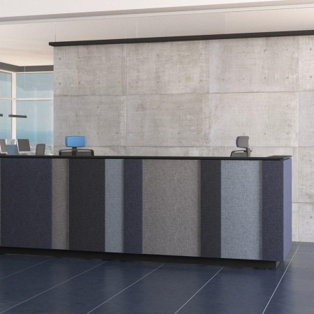 Banque d'accueil en U compatible bureau assis-debout – DOMINO