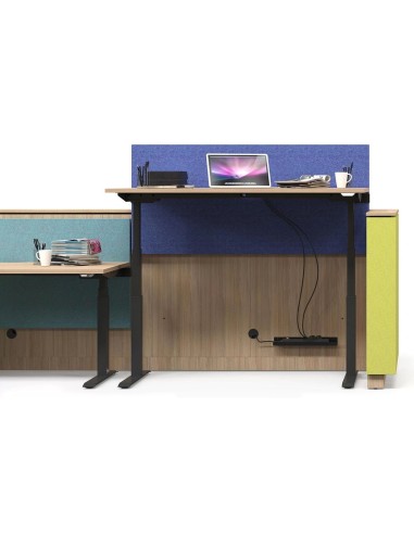 Banque de réception d'angle en L  avec bureau en option - DOMINO