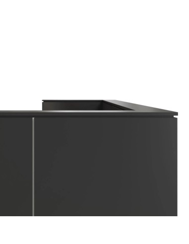 Comptoir d’accueil ICE pour 1 ou 2 bureaux avec lignes droites et design monolithique.