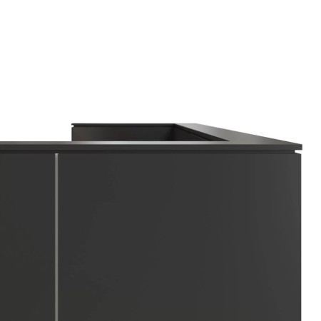 Comptoir d’accueil ICE pour 1 ou 2 bureaux avec lignes droites et design monolithique.