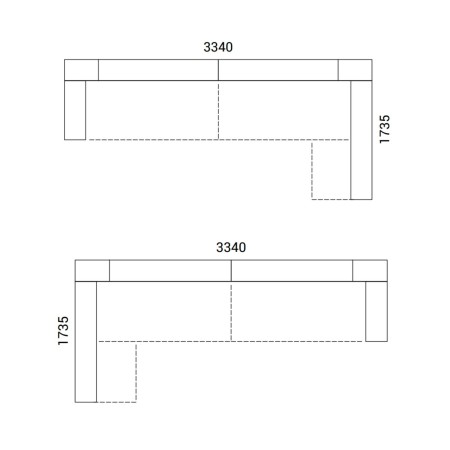 Dimensions du bureau d'accueil NOVA.