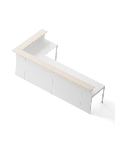 Vue de haut de la banque d'accueil avec Plexigas NOVA.