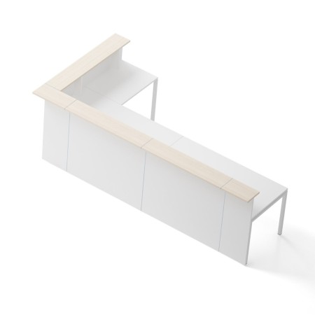 Vue de haut de la banque d'accueil avec Plexigas NOVA.