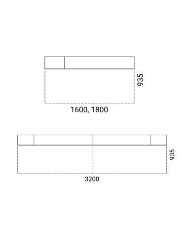 Dimensions banque d'accueil Nova droite.