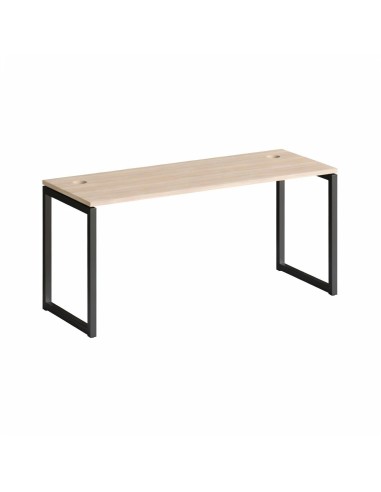 Bureau droit NOVA O profondeur 70 ou 80 cm avec piètement métal en O et top access rectangulaire.