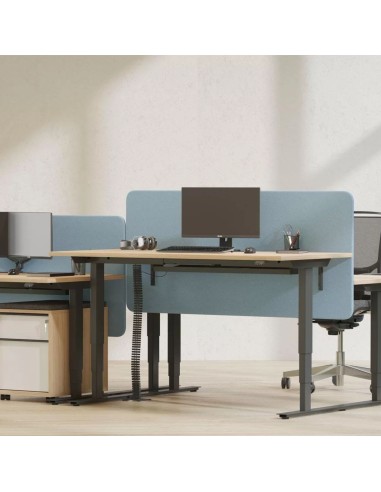 Écran séparateur pour bureau EASY avec fixation arrière et accessoire intégré.