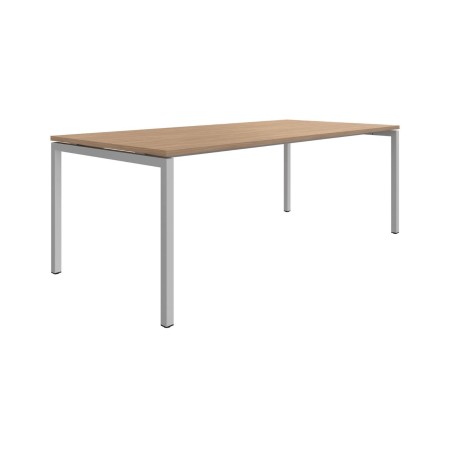 Bureau droit NOVA U profondeur 80 cm avec plateau rectangulaire et piètement métallique en U.