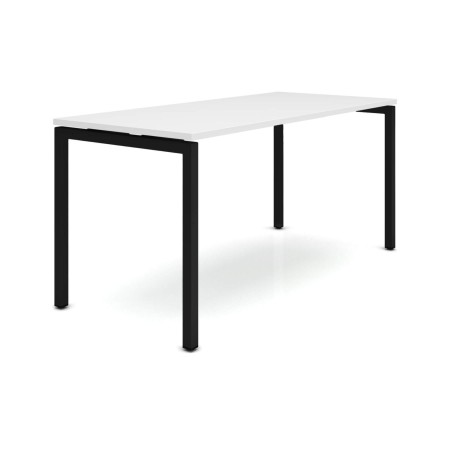Bureau droit profondeur 70 cm avec piètement en U noir design Nova U.