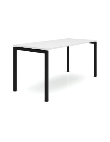 Bureau droit profondeur 70 cm avec piètement en U noir design Nova U.