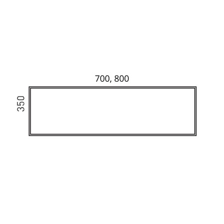 Dimensions de l'écran acoustique latéral Nova Fabric.