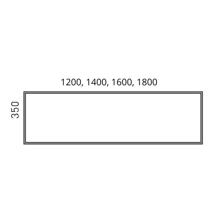 Dimensions de l'écran frontal Nova Fabric Metal Frame bureau individuel.