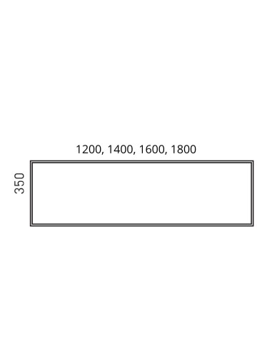 Dimensions de l'écran acoustique pour bench double Nova.