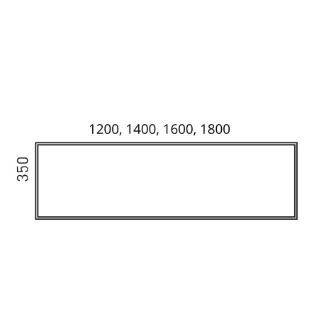 Dimensions de l'écran acoustique pour bench double Nova.