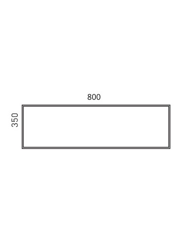 Dimensions de l'écran acoustique centrale pour bench simple Nova.