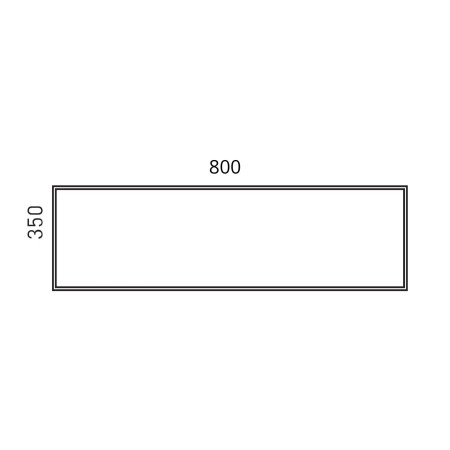 Dimensions de l'écran acoustique centrale pour bench simple Nova.