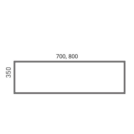 Dimensions cloison centrale pour bench double Nova Fabric.