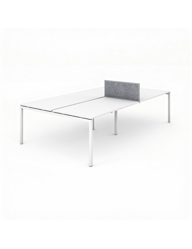Cloison centrale NOVA pour bench double 4 postes en tissu cadre métal.