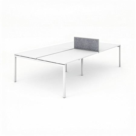Cloison centrale NOVA pour bench double 4 postes en tissu cadre métal.