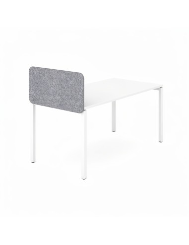 Cloison latérale acoustique Nova Fabric gris clair pour bureau NOVA individuel.