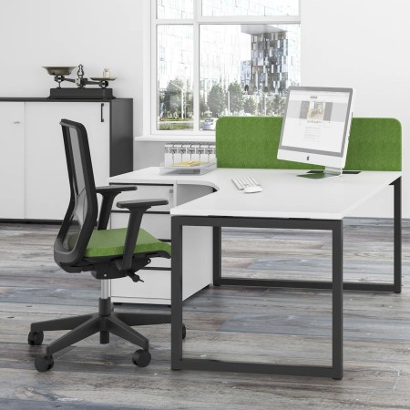 Écran frontal acoustique Nova Fabric bleu clair pour bureau individuel NOVA. 2