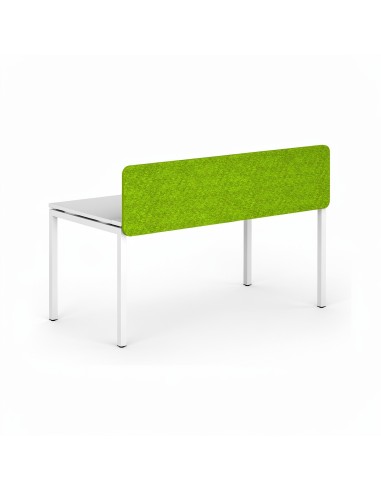 Panneau frontal acoustique NOVA en tissu vert clair pour bureau professionnel.