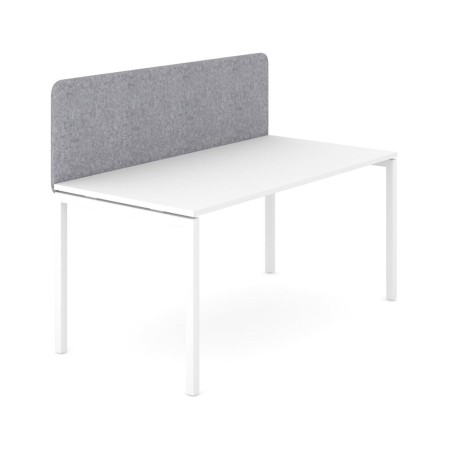 Haute cloison frontale acoustique NOVA Fabric gris clair pour bureau.