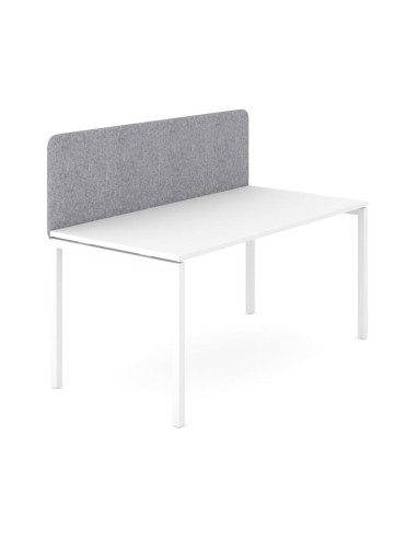 Haute cloison frontale acoustique NOVA Fabric gris clair pour bureau.