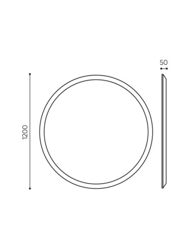 Dimensions panneau acoustique rond suspendu - Silent Block Sky