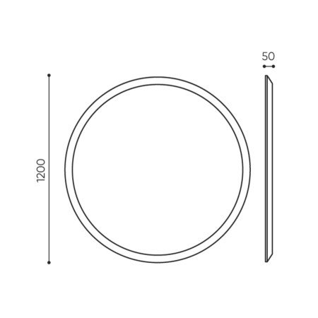 Dimensions panneau acoustique rond suspendu - Silent Block Sky