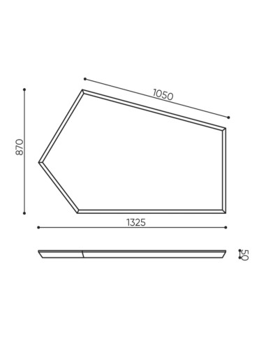 Dimensions panneau acoustique suspendu - Silent Block Sky