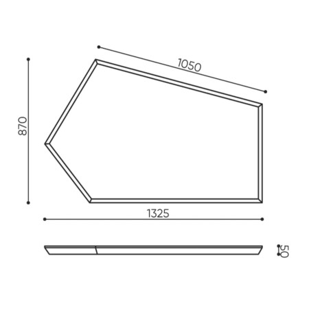 Dimensions panneau acoustique suspendu - Silent Block Sky