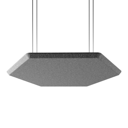 Panneau acoustique suspendu hexagonal gris - Silent Block Sky
