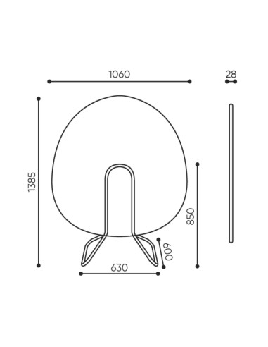 Dimensions panneau acoustique autoportant - Alberi